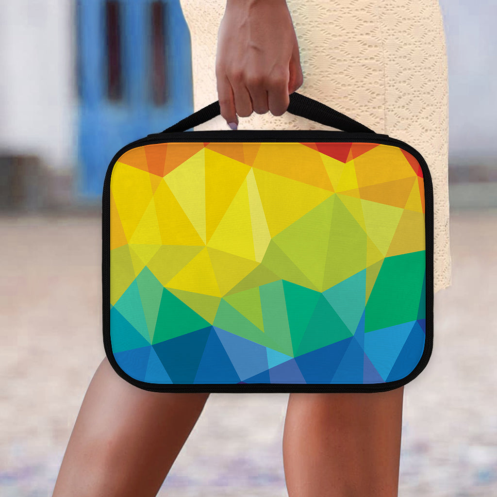 Rainbow Polygonal Geometric Print Classic Bible Case