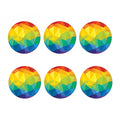 Rainbow Polygonal Geometric Print Coaster Set