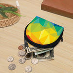 Rainbow Polygonal Geometric Print Coin Purse