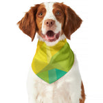 Rainbow Polygonal Geometric Print Dog Bandana