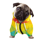 Rainbow Polygonal Geometric Print Dog Zip Up Hoodie