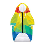Rainbow Polygonal Geometric Print Dog Zip Up Hoodie