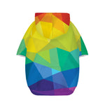 Rainbow Polygonal Geometric Print Dog Zip Up Hoodie