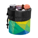 Rainbow Polygonal Geometric Print Drawstring Makeup Bag