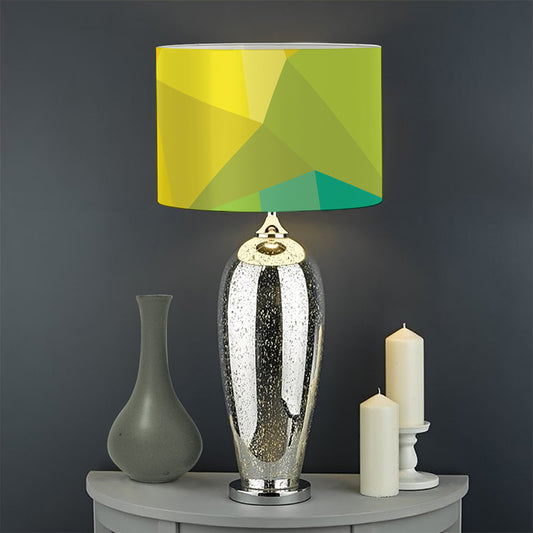 Rainbow Polygonal Geometric Print Drum Lamp Shade