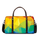 Rainbow Polygonal Geometric Print Duffle Bag