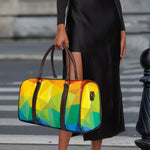 Rainbow Polygonal Geometric Print Duffle Bag