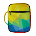 Rainbow Polygonal Geometric Print Front Pocket Bible Bag