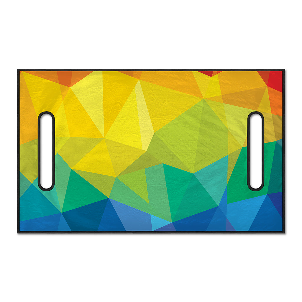 Rainbow Polygonal Geometric Print Golf Cart Seat Cover