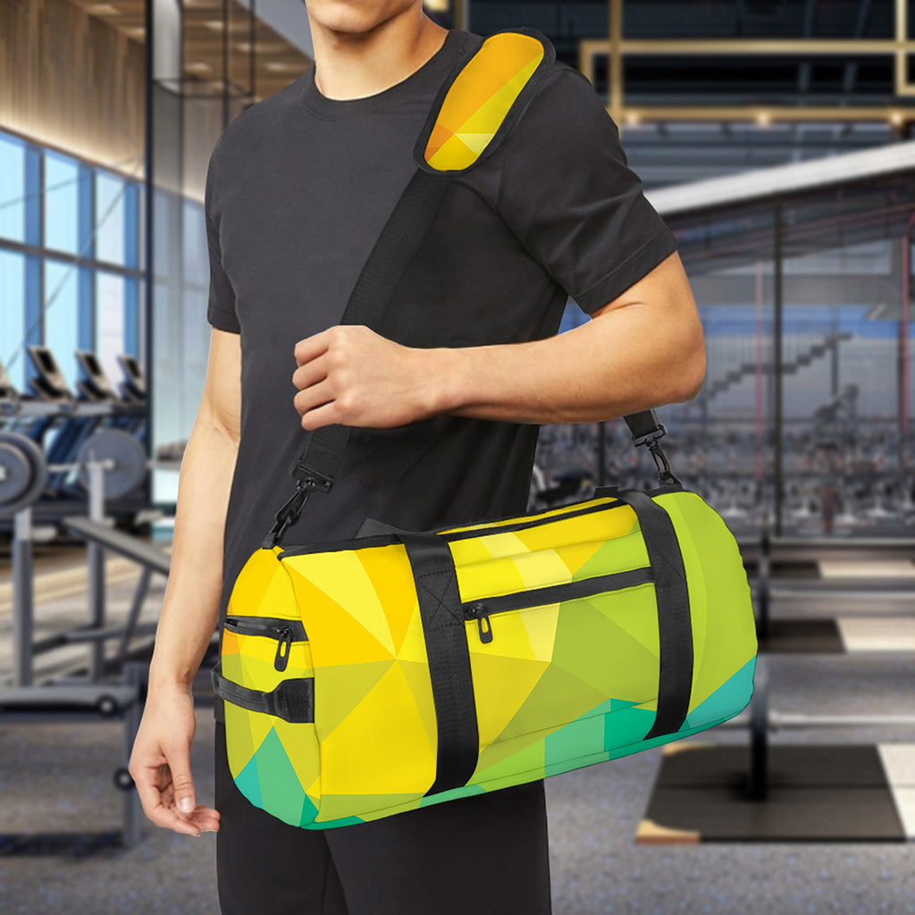 Rainbow Polygonal Geometric Print Gym Bag