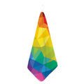 Rainbow Polygonal Geometric Print Hand Towel