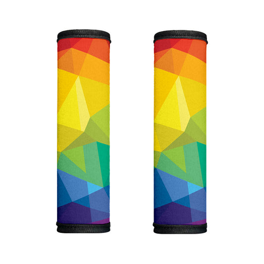 Rainbow Polygonal Geometric Print Handle Covers