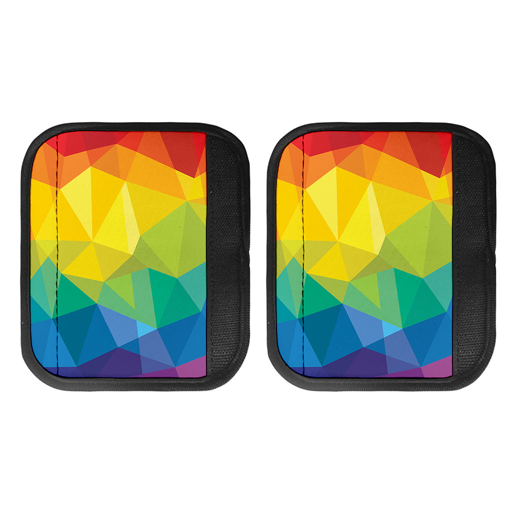 Rainbow Polygonal Geometric Print Handle Covers