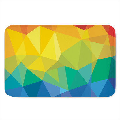 Rainbow Polygonal Geometric Print Indoor Door Mat
