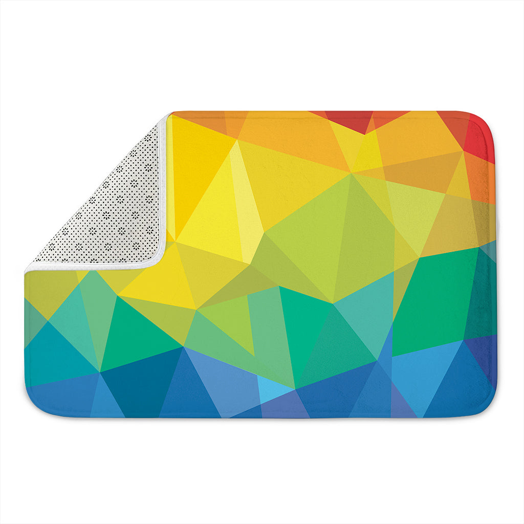 Rainbow Polygonal Geometric Print Indoor Door Mat