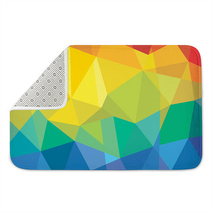 Rainbow Polygonal Geometric Print Indoor Door Mat