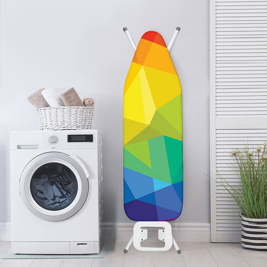 Rainbow Polygonal Geometric Print Ironing Board Cover