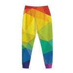Rainbow Polygonal Geometric Print Jogger Pants