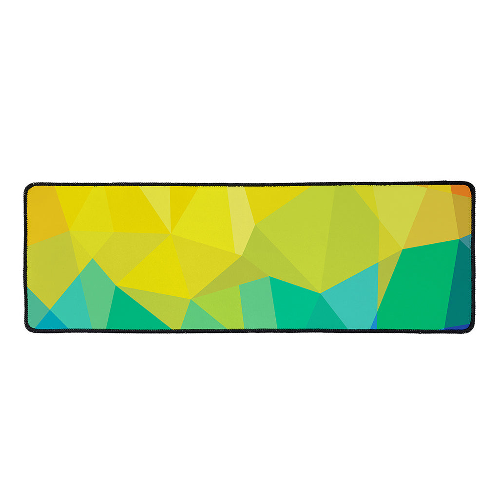 Rainbow Polygonal Geometric Print Long Kitchen Mat