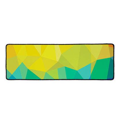 Rainbow Polygonal Geometric Print Long Kitchen Mat