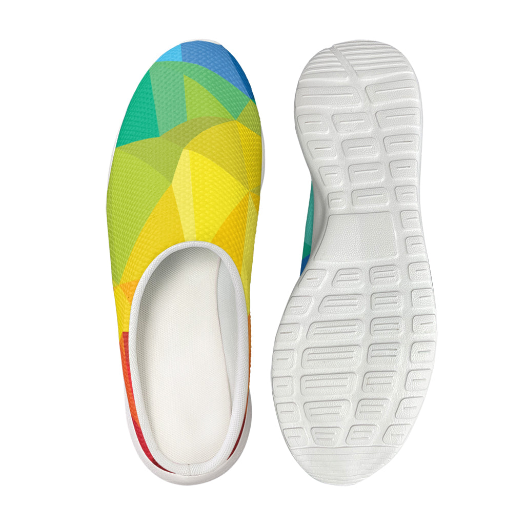 Rainbow Polygonal Geometric Print Mesh Casual Shoes