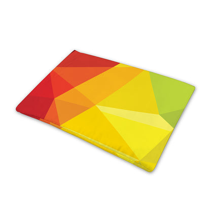 Rainbow Polygonal Geometric Print Pet Cooling Mat Cover
