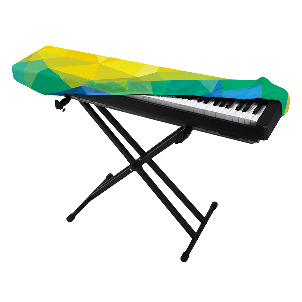 Rainbow Polygonal Geometric Print Piano Keyboard Cover