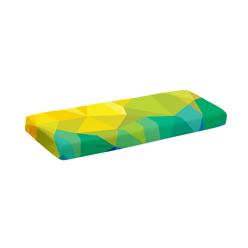 Rainbow Polygonal Geometric Print Piano Keyboard Cover