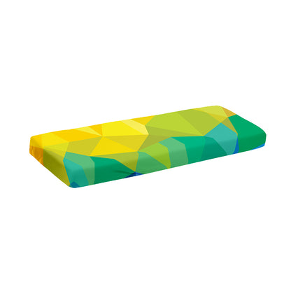 Rainbow Polygonal Geometric Print Piano Keyboard Cover