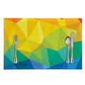 Rainbow Polygonal Geometric Print Placemat