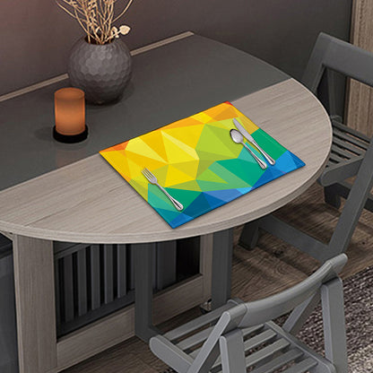 Rainbow Polygonal Geometric Print Placemat