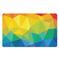 Rainbow Polygonal Geometric Print Polyester Doormat