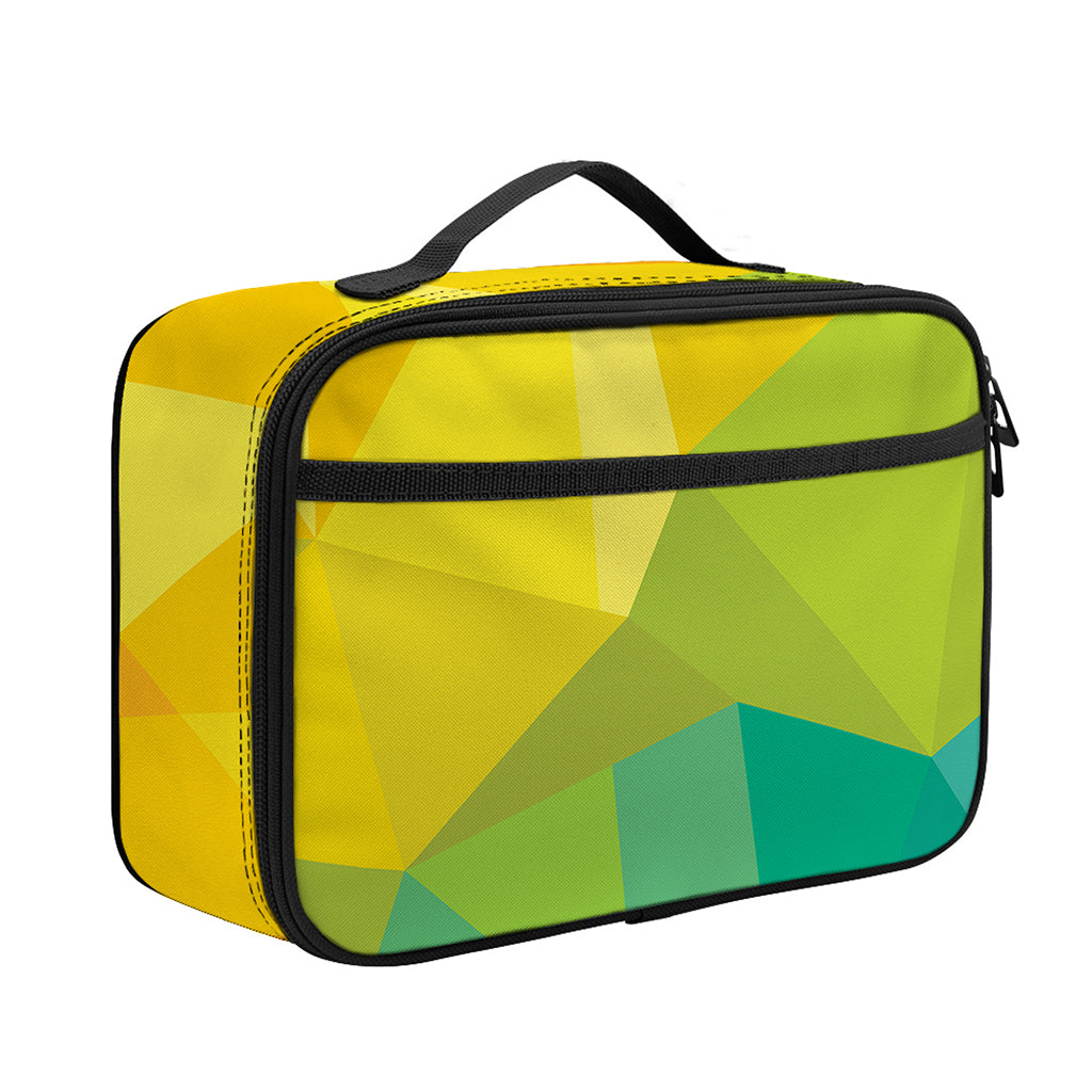 Rainbow Polygonal Geometric Print Portable Lunch Bag