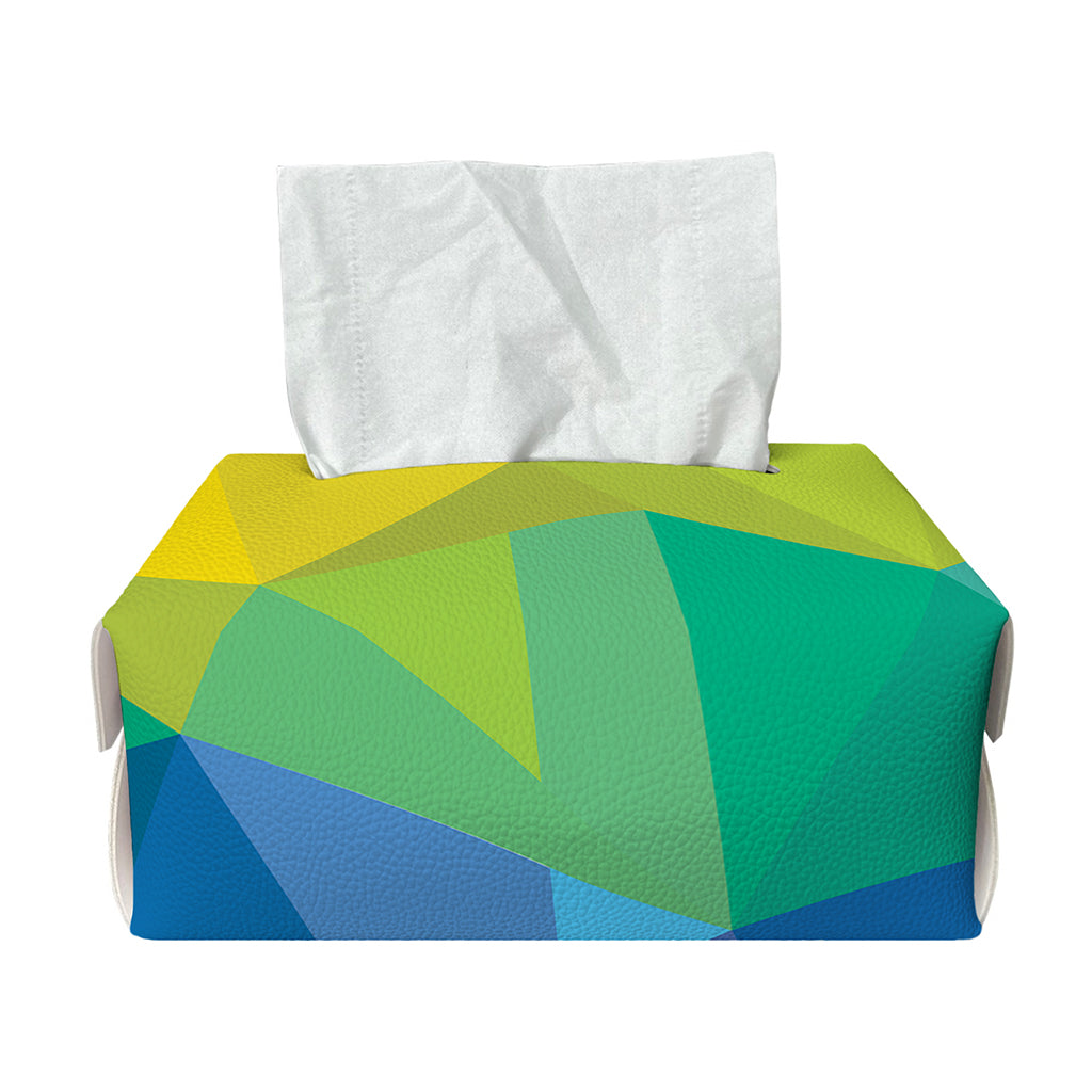 Rainbow Polygonal Geometric Print Rectangle Tissue Box Cover