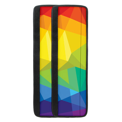 Rainbow Polygonal Geometric Print Refrigerator Handle Covers