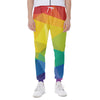 Rainbow Polygonal Geometric Print Scuba Joggers