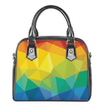 Rainbow Polygonal Geometric Print Shoulder Handbag