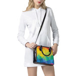Rainbow Polygonal Geometric Print Shoulder Handbag