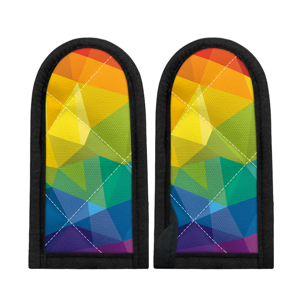 Rainbow Polygonal Geometric Print Skillet Handle Cover