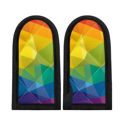 Rainbow Polygonal Geometric Print Skillet Handle Cover