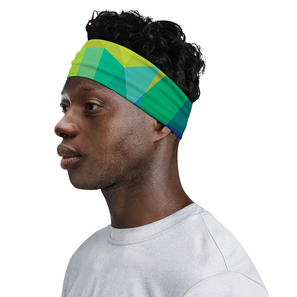 Rainbow Polygonal Geometric Print Sports Headband