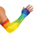 Rainbow Polygonal Geometric Print Sun Protection Arm Sleeves