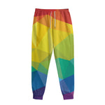 Rainbow Polygonal Geometric Print Sweatpants