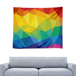 Rainbow Polygonal Geometric Print Tapestry