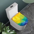 Rainbow Polygonal Geometric Print Toilet Lid Cover