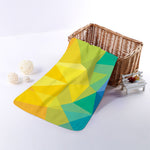 Rainbow Polygonal Geometric Print Towel