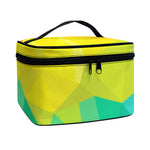 Rainbow Polygonal Geometric Print Travel Makeup Bag