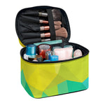 Rainbow Polygonal Geometric Print Travel Makeup Bag