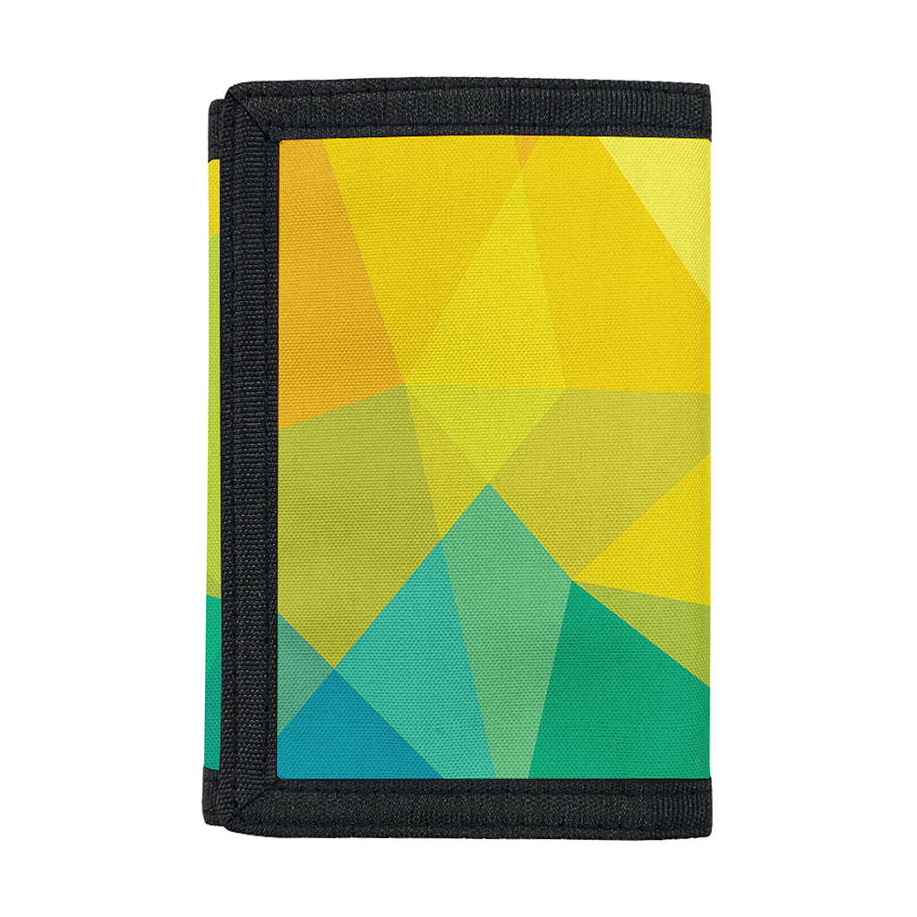 Rainbow Polygonal Geometric Print Trifold Wallet