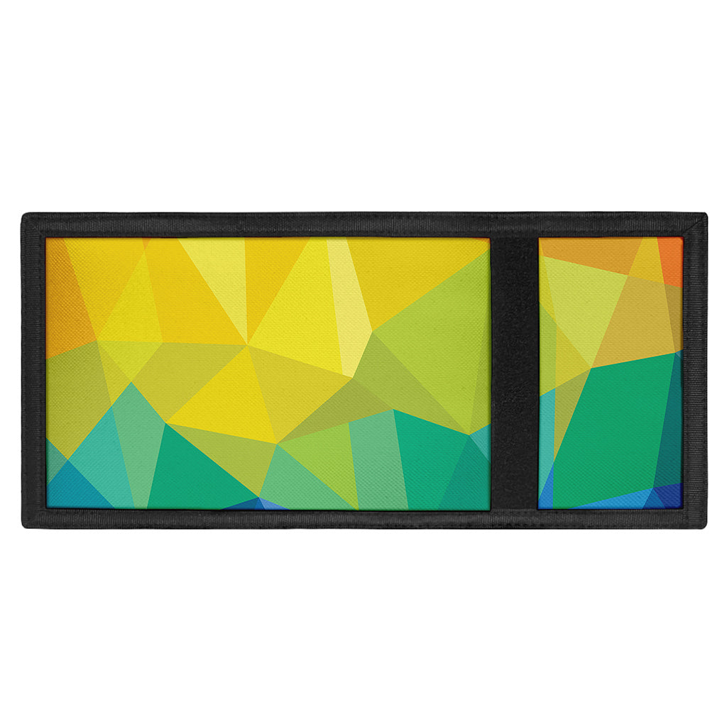 Rainbow Polygonal Geometric Print Trifold Wallet